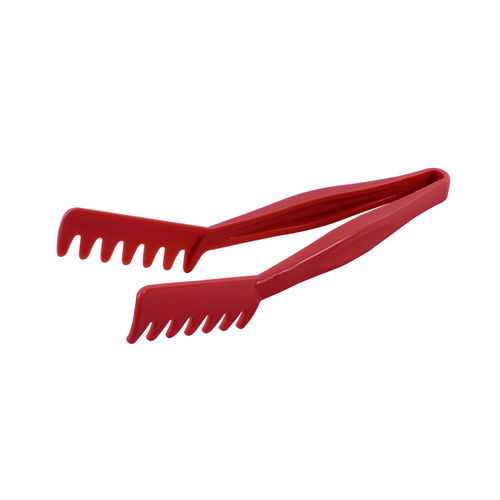 CAC China STKU-11R 11" L Red Plastic Spaghetti Tong (144 Each Per Case)