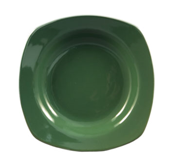 CAC China P-88-G 22 Oz. Green Ceramic Square Festiware Pasta Bowl (1 Dozen)