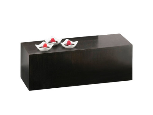 Cal-Mil 166-7-96 20"W x 7"D x 7"H Rectangle Bamboo Midnight Bamboo Display Crate/Riser