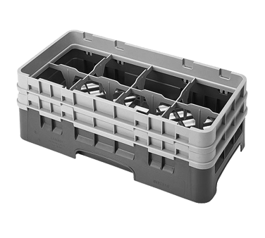 Cambro 8HS434416 Camrack Glass Rack With (2) Soft Gray Extenders - 4 Cases