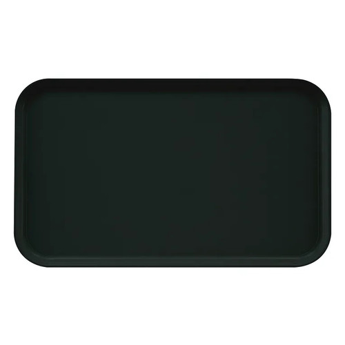 Cambro 1230MT110 12-7/16" x 30" x 3/4" Black Rectangular Fiberglass Market Display Tray - 12/Case