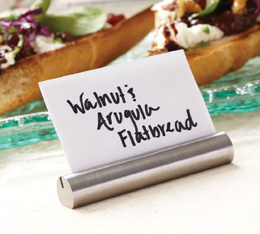 American Metalcraft SRCH125 Rod 1.25" W Top Slip Stainless Steel Card Holder