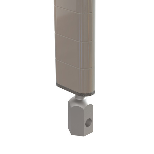Metro Samq74Pe Seismic 74" Metromax Epoxy Coated Post With Welded Receptacle And Seismic Leveler Bolt