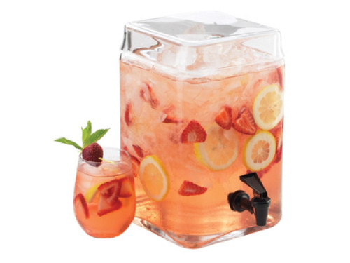 Cal-Mil 1733-2 2 Gallon Infusion Dispenser Glass Square