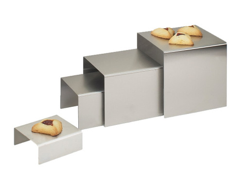 Cal-Mil 239-4 6"W x 6"D x 4"H Stainless Steel Classic Riser