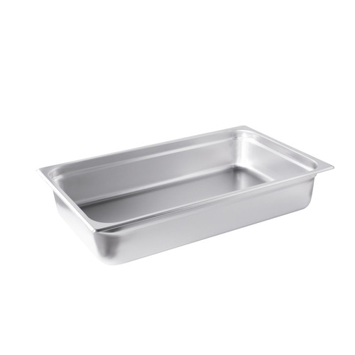CAC China STPF-22-4 Full Size 4" Deep 22 Ga. Stainless Steel Solid Steam Pan (12 Each Per Case)