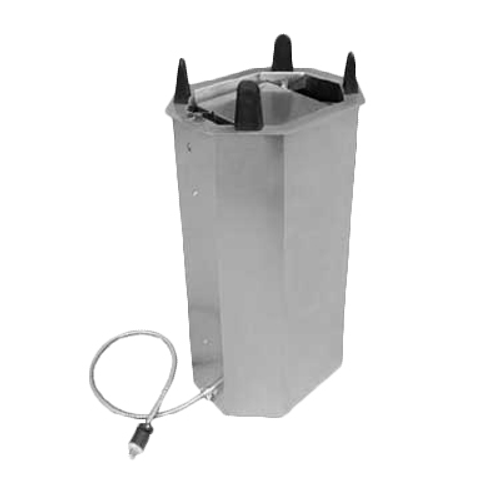 Lakeside V6011 Easy-Glide 15.33" W Stainless Steel Heated Oval Dish Dispenser - 120V