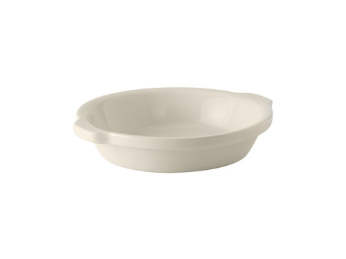 Tuxton BEN-2003 20 Oz. Ceramic American White/Eggshell Round Au Gratin Dish (1 Dozen)