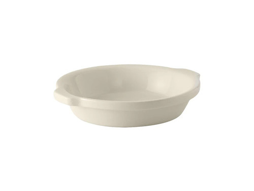 Tuxton BEN-2003 20 Oz. Ceramic American White/Eggshell Round Au Gratin Dish (1 Dozen)