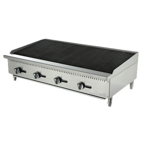 Migali C-RB48 48" Natural Gas Countertop Charbroiler - 140,000 BTU