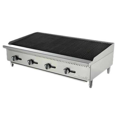 Migali C-RB48 48" Natural Gas Countertop Charbroiler - 140,000 BTU