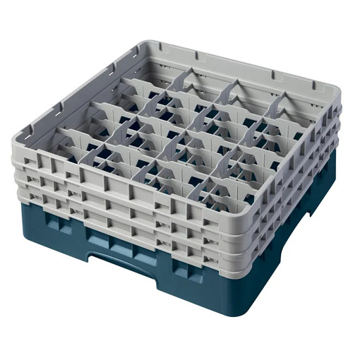 Cambro 16S638414 Camrack Glass Rack With (3) Soft Gray Extenders - 3 Cases