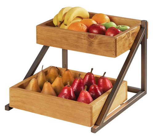 Cal-Mil 3448-84 15-3/4"W x 17"D x 13"H Rectangular Bronze Metal Sierra Merchandiser