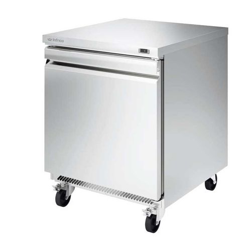 Infrico USA IUC-UC27F 27.63"W One-Section Solid Door Undercounter Freezer