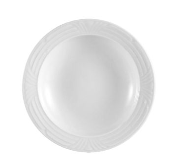 CAC China CRO-32 2 Oz. Super White Porcelain Round Corona Fruit Dish (3 Dozen Per Case)