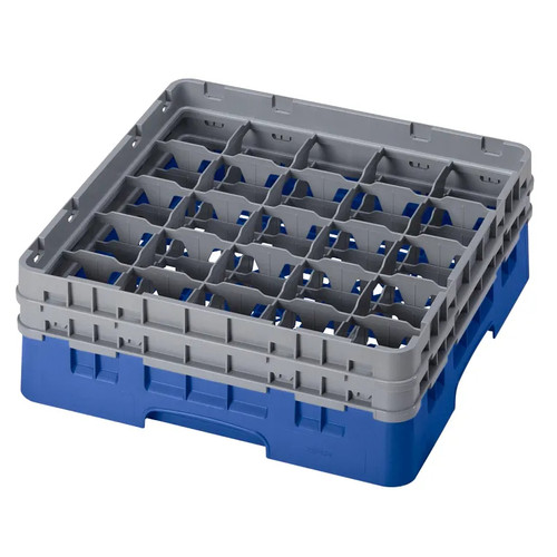 Cambro 25S434168 Camrack Glass Rack With (2) Soft Gray Extenders - 4 Cases