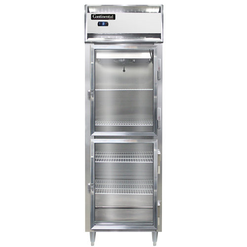 Continental Refrigerator DL1FS-SS-GD-HD 26" W One-Section Glass Door Reach-In Designer Line Freezer - 115 Volts