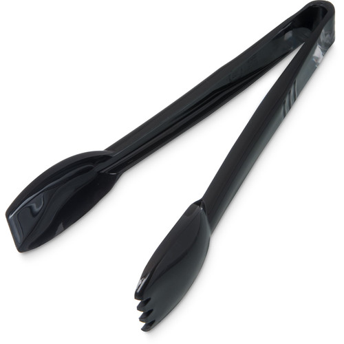 Carlisle 460903 9" W Plastic Black Carly Salad Tongs