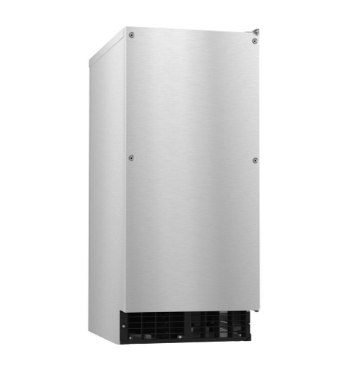 Hoshizaki C-80BAK-ADDS 14.89" W Stainless Steel Air-Cooled Undercounter Ice Maker with Custom Cabinetry and Bin - 115 Volts