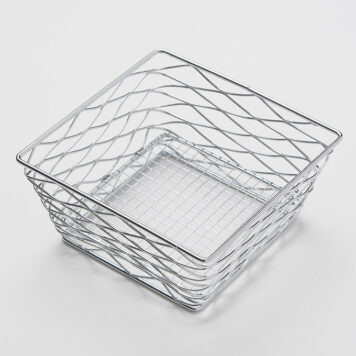 American Metalcraft BNRB68C Metal Square Birdnest Basket