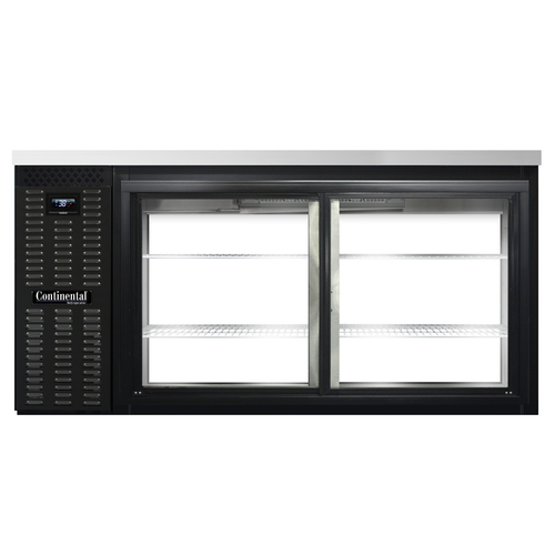 Continental Refrigerator BB69NSGDPT 69"W Glass Door Refrigerated Back Bar Cooler