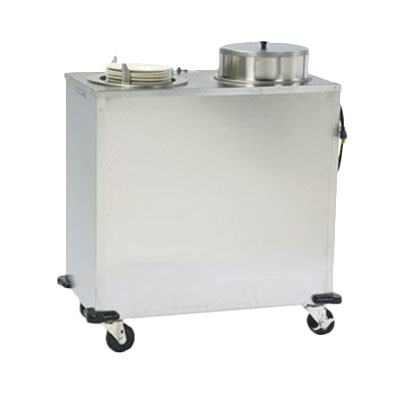 Lakeside E937 Express Heat 42.5" W 12" Dia. Stainless Steel Round Heated Plate Dispenser Cabinet