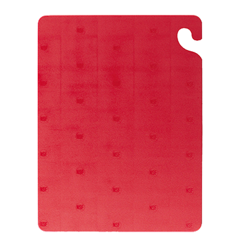 San Jamar CB152012RD 15" x 20" x 1/2" Red Co-Polymer Cut-N-Carry Cutting Board