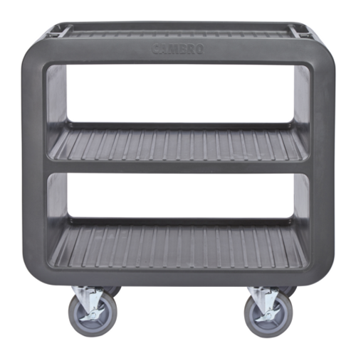 Cambro SC230110 37.5" W x 22" D x 37.25" H Black Polyethylene 3 Solid Shelves Service Cart Pro