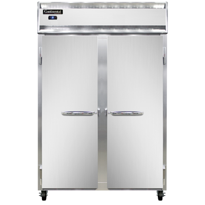 Continental Refrigerator 2RSNSS 52" W Two-Section Solid Door Reach-In Refrigerator