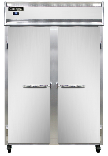 Continental Refrigerator 2RSNSS 52" W Two-Section Solid Door Reach-In Refrigerator