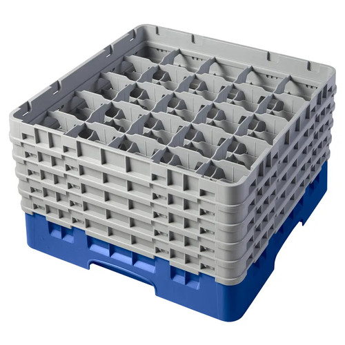 Cambro 25S958168 Camrack Glass Rack With (5) Soft Gray Extenders - 2 Cases