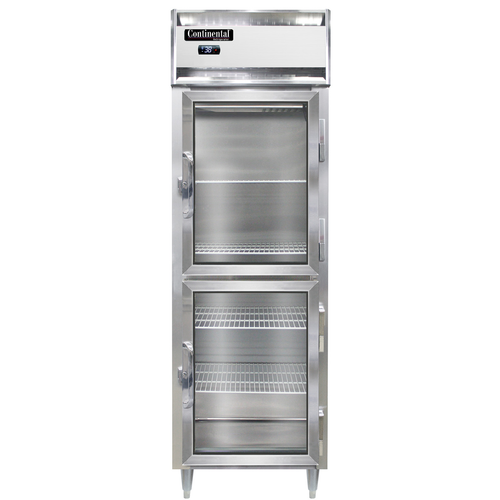 Continental Refrigerator D1RNSAGDHD 26" W One-Section Glass Door Reach-In Designer Line Refrigerator