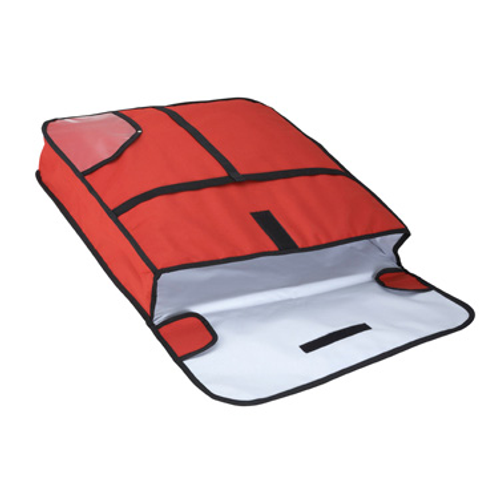 Winco BGPZ-24 24" x 24" x 5"H Red Pizza Delivery Bag