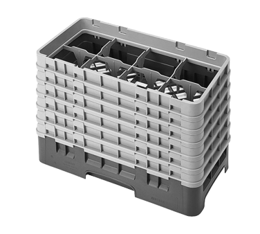 Cambro 8HS1114416 Camrack Glass Rack With (6) Soft Gray Extenders - 2 Cases