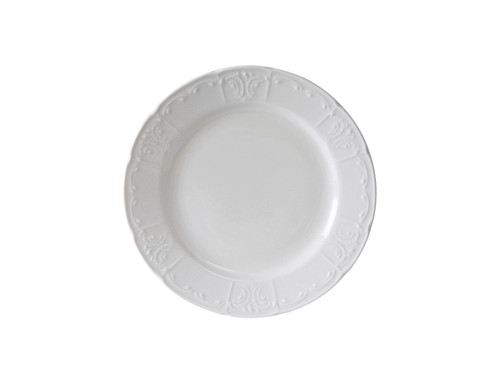 Tuxton CHA-066 6-3/4" Porcelain Porcelain White Round Plate (3 Dozen Per Case)