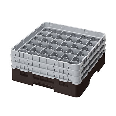 Cambro 36S638167 Camrack Glass Rack With (3) Soft Gray Extenders - 3 Cases