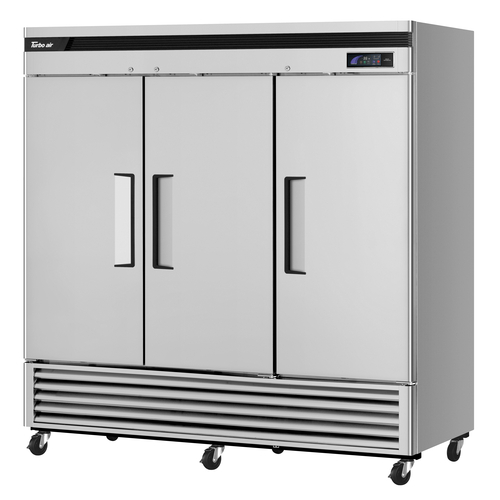 Turbo Air TSR-72SD-N 81.88" W Three-Section Solid Door Reach-In Super Deluxe Refrigerator