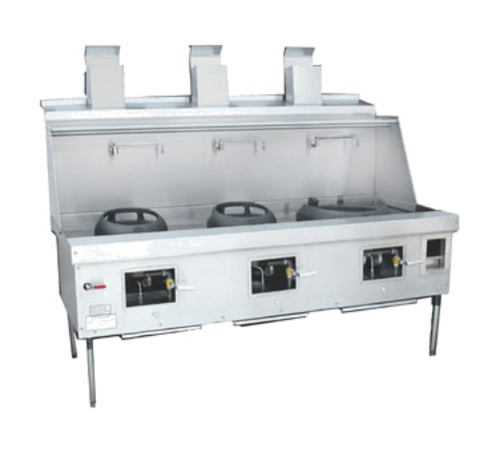 Town YF-3-SS-NG 86" W Natural Gas Wok Range