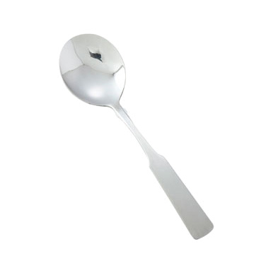 Winco 0025-04 6" 18/0 Stainless Steel Bouillon Spoon (Contains 1 Dozen)