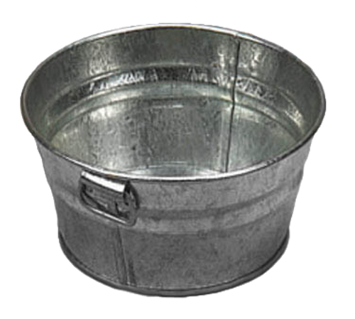 American Metalcraft MTUB63 27 Oz. Round Galvanized Tub 6.13" Dia. x 3" H