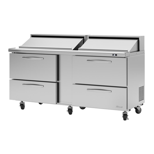 Turbo Air PST-72-D4-N 72.63" W One-Section Four Drawer PRO Series Sandwich/Salad Unit