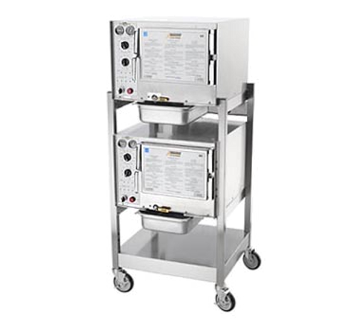 AccuTemp S62083D100 DBL 6 Pans Electric Two Steam'N'Hold Boilerless Convection Steamer - 208 Volts