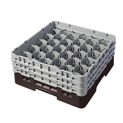 Cambro 30S638167 Camrack Glass Rack With (3) Soft Gray Extenders - 3 Cases