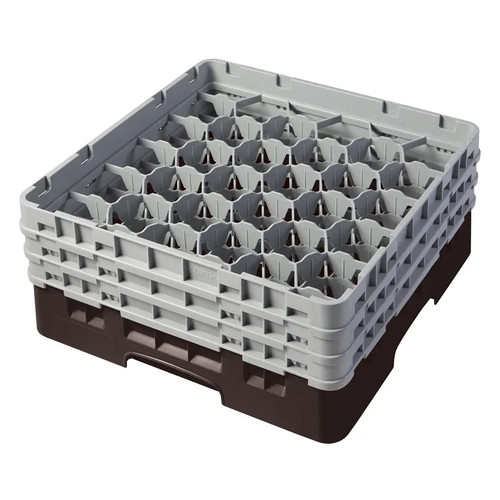 Cambro 30S638167 Camrack Glass Rack With (3) Soft Gray Extenders - 3 Cases