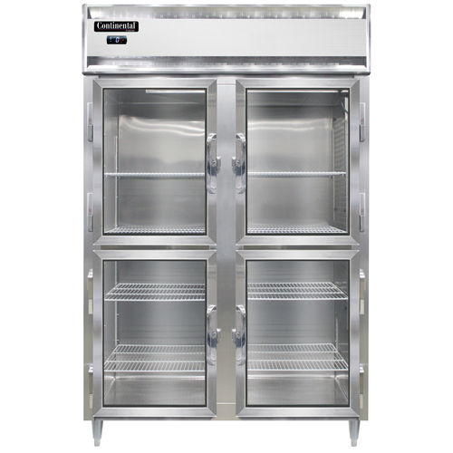 Continental Refrigerator DL2F-GD-HD 52" W Two-Section Glass Door Reach-In Designer Line Freezer - 115 Volts