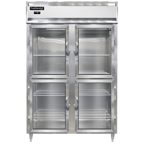 Continental Refrigerator D2FNGDHD 52" W Two-Section Glass Door Reach-In Designer Line Freezer - 115 Volts