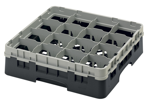 Cambro 16S418110 Camrack Glass Rack With Soft Gray Extender - 5 Cases