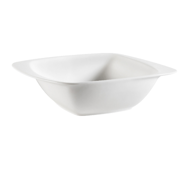 CAC China WH-B6 6 Oz. Bone White Porcelain Square White Pearl Bowl (3 Dozen Per Case)