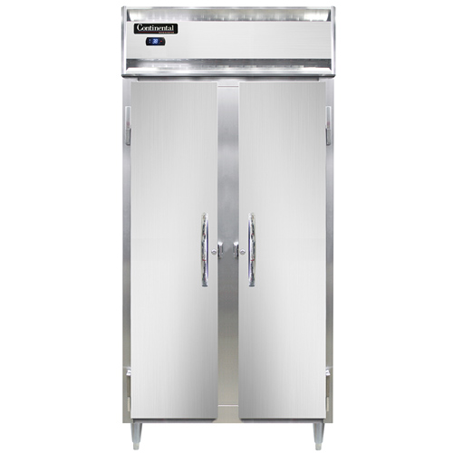 Continental Refrigerator D2RSESNSA 36.25" W Two-Section Solid Door Reach-In Designer Slim Line Refrigerator