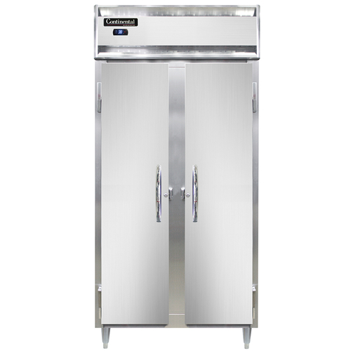 Continental Refrigerator D2RSESNSA 36.25" W Two-Section Solid Door Reach-In Designer Slim Line Refrigerator